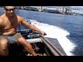 мотор evinrude 40hp на южанке,река Днепр.