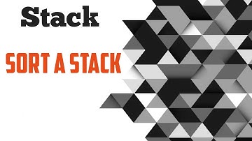 Sort a stack