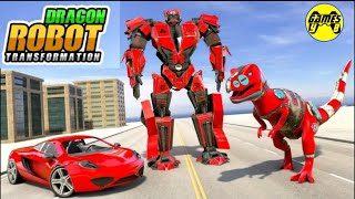 Dino Robot Car Game: Dinosaur Transform Robot Hero - Android Gameplay FHD screenshot 4