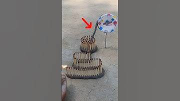 Epic Matchstick Chain Reaction to Light a Chakri Firework 😀 #shortsvideo #scienceexperiment