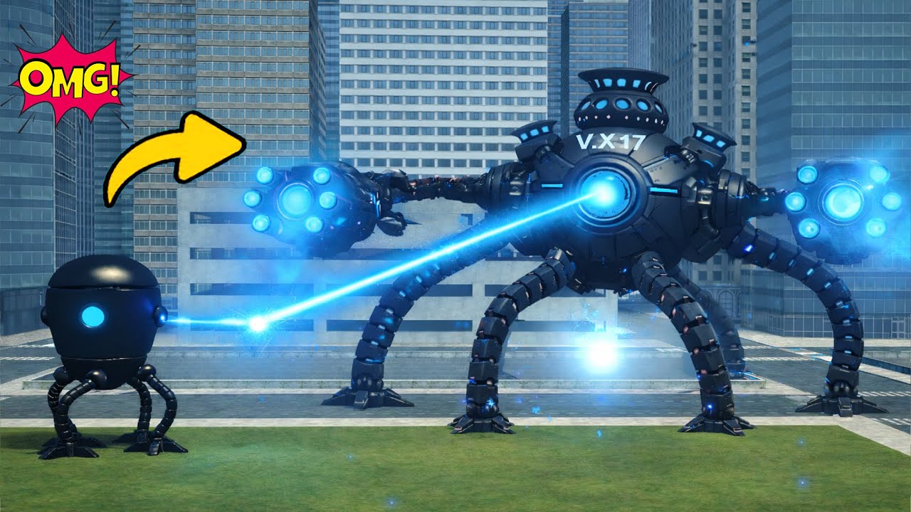 New The Size Of OMNIDROID Monster Level 1 To 17 and I Made Evolution OMNIDROID Family in Garry's Mod