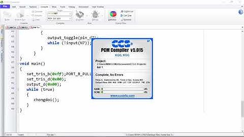 sử dụng Pic 16f887 giao tiếp với nút nhấn và led đơn