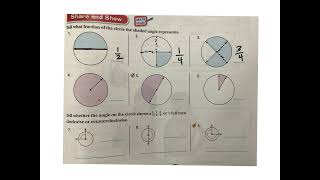 4th grade GoMath lesson 11.1 angles & fractional parts of a circle