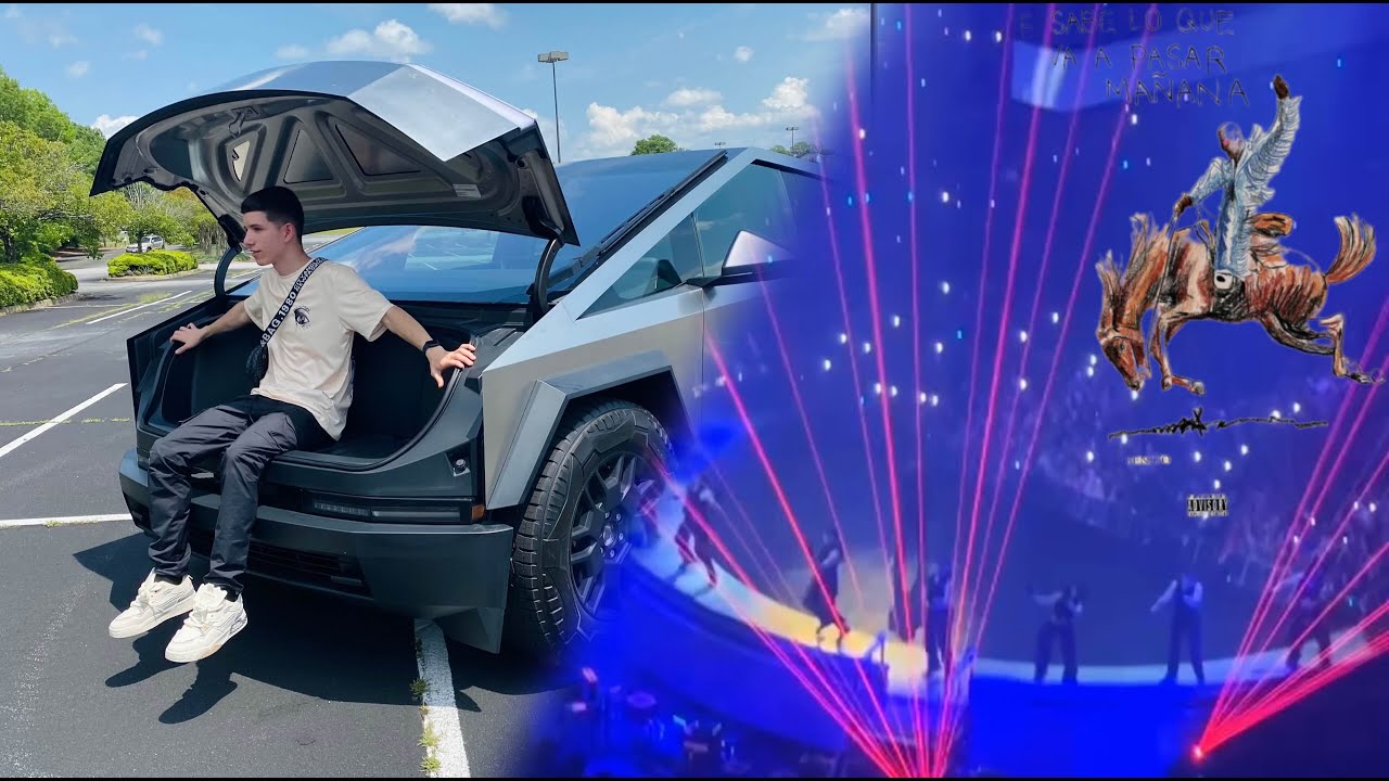Testing Cybertruck Then Bad Bunny Concert! - YouTube