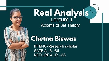 (CSIR NET-JRF /GATE/IIT -JAM) Basics of Set Theory Part -1 By Chetna Biswas