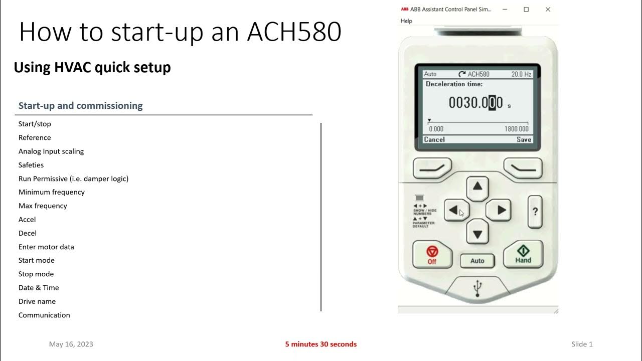 Video Startup ABB ACH580 via HVAC Quick Setup YouTube