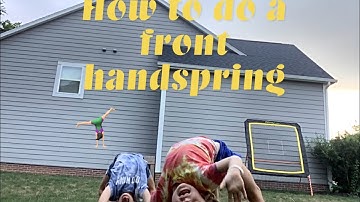 How to do a front handspring￼