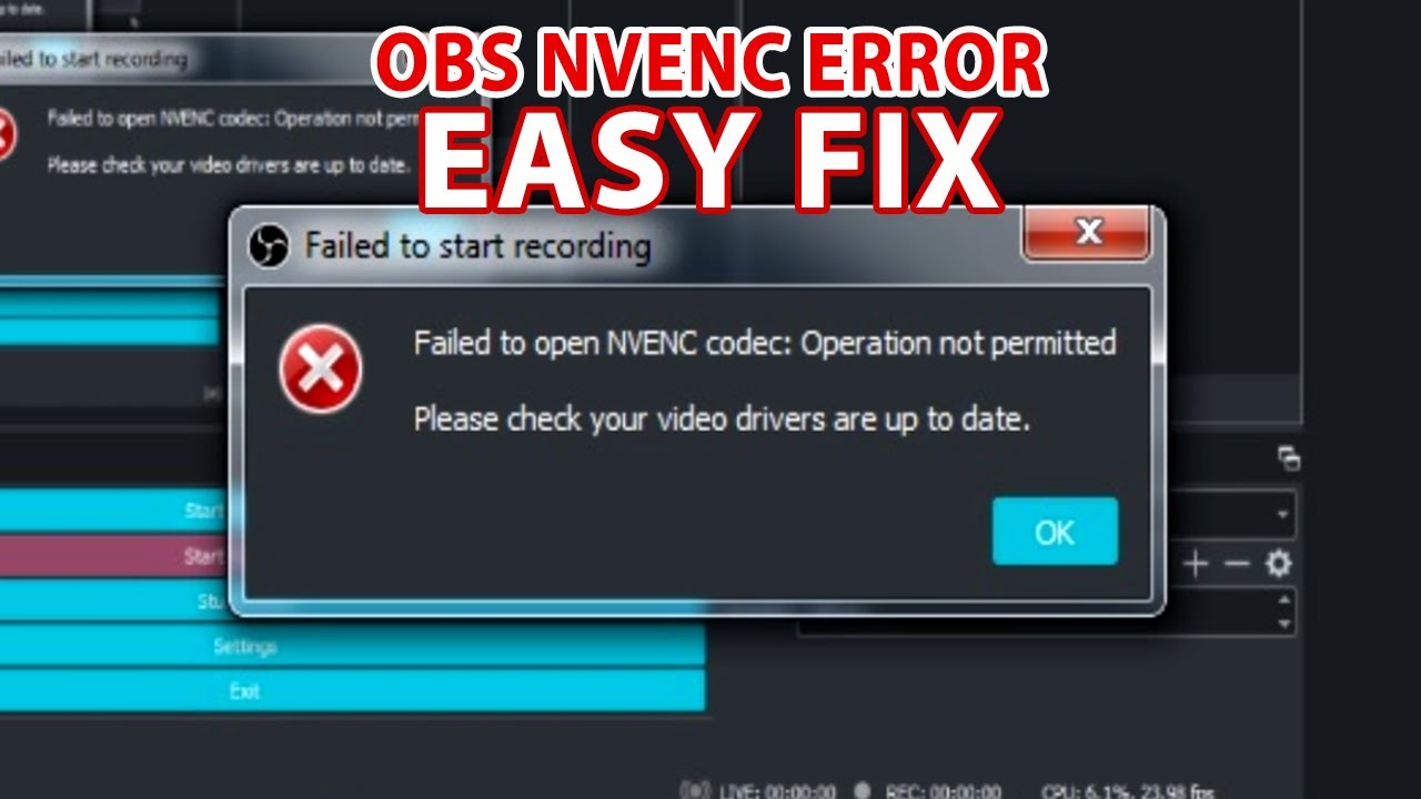 Obs ошибка записи. NVENC Error OBS. Вылетает обс без ошибки. Ошибка обс NVENC/решено! 2022 Год..