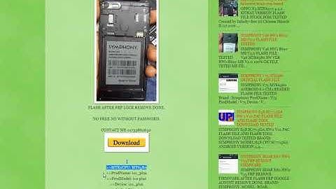 SYMPHONY I10+ PLUS FRP LOCK REMOVE HW1 V5 FLASH FILE