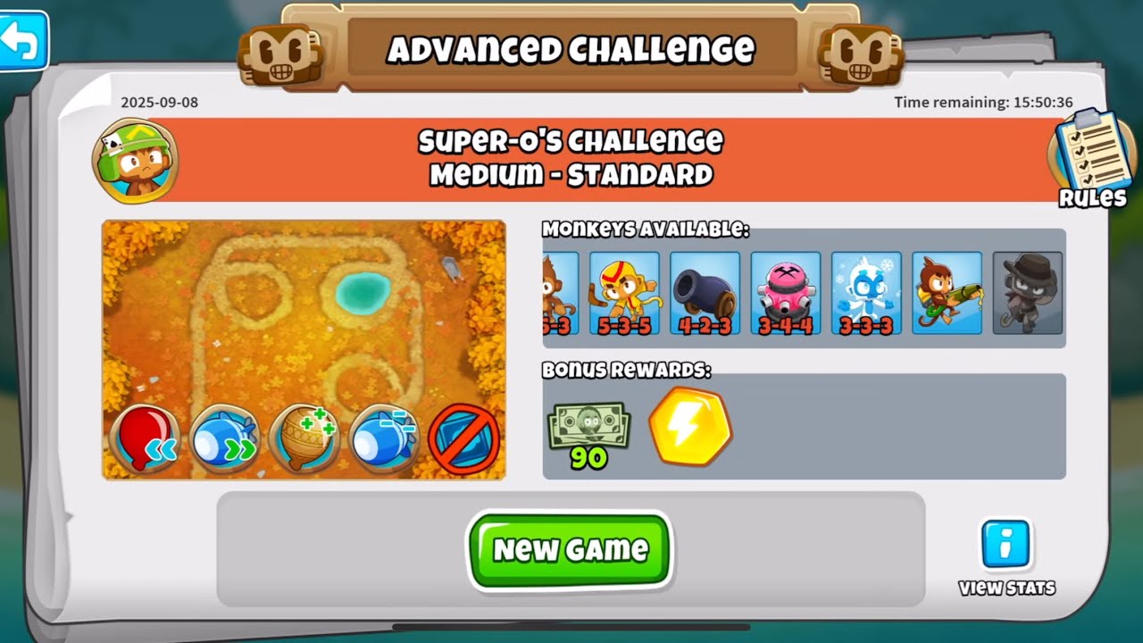 BTD6 ADVANCED CHALLENGE SUPER-O'S CHALLEnGe MEDIUm - STANDARD September 8, 2025