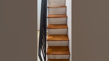 Cầu thang sắt ốp gỗ siêu đẹp dễ đi phần 1 #metallux