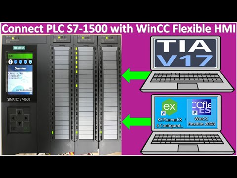 PLC S7-1500 connect with KEPServer V6.6 OPC server and WinCC Flexible