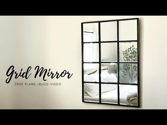 DIY Grid Mirror from Mirror Tiles