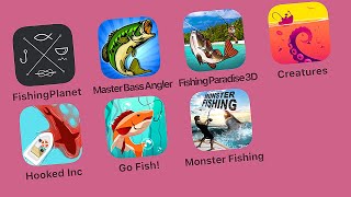 Fishing Planet,Master Bass Angler,Fishing Paradise 3D,Creatures Of The Deep,Hooked Inc,Go Fish