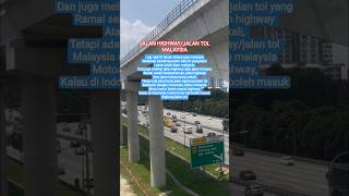 Jalan highway atau jalan tol malaysia #music #highway #jalantol #shorts #video #viral #trending #fyp