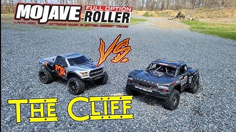 Arrma Mojave EXB and Traxxas Slash vs 20ft cliff!