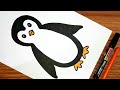 How to draw penguin  step by step  penguin drawing easy  penguin drawing for kids 