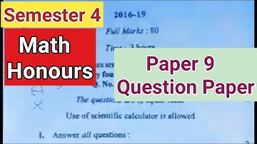 Math Honours Semester 4 Question Paper 2016-19 || VBU Math Honours B.sc Question, BBMKU,SKMU,Ranchi