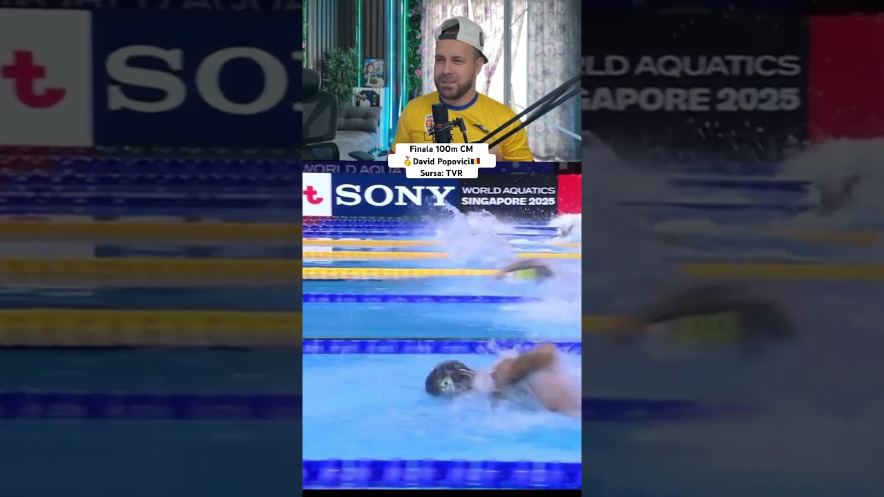 🥇David Popovici Campion Mondial la 100m #davidpopovici #finaladavid #shorts