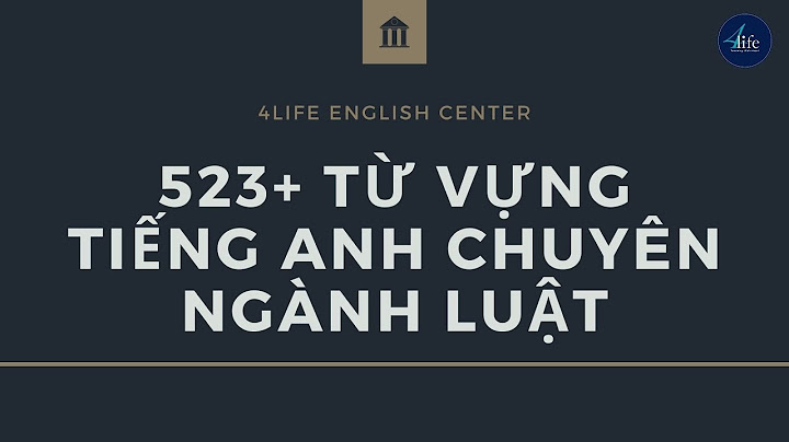 Chuyên ngành luật học tiếng anh là gì