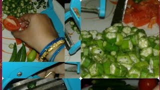 How To Use Vegetable Cutter| Vegetable Cutter Review | How To use vegetable cutters|Bhindi veg cutte