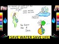 How to draw save water save life drawing easy  no water no life drawing  save water save earth art