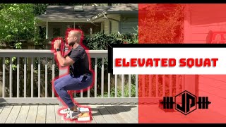 Heel Elevated Goblet Squats (Isometric Hold)