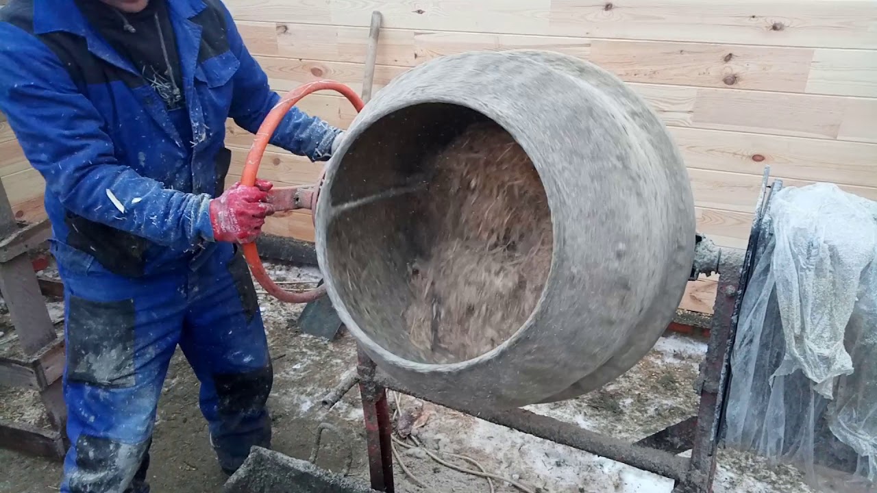 Утепление параллельного бруса арболитом - YouTube