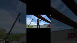 Working on building a barn for Muffin Man The Bull &amp; Foxy with my crane trailer
