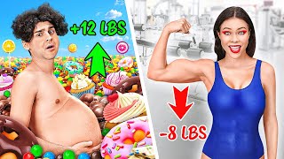 WORKING OUT FOR 24 HOURS STRAIGHT! || Weight Loss Challenge by BadaBOOM!