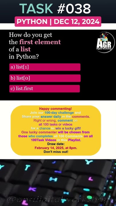 #py-Task038 - Python Quick Tips: Accessing the First Element of a List ...