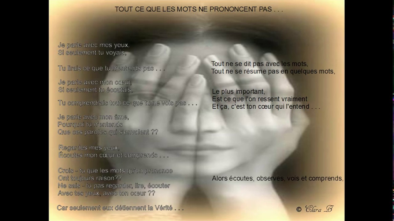  Tout Ce Que Les Mots Ne Prononcent Pas Par Clara B YouTube