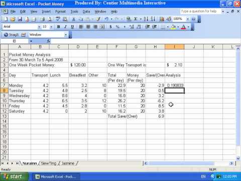 Microsoft Excel 2003 4-4 Menukar Format Angka Kepada Peratusan