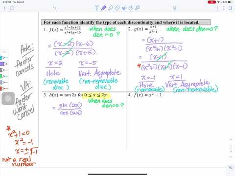 Topic 1.10 Exploring Types of Discontinuities - YouTube