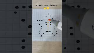 Mini pixel art ideas Star ⭐⭐#cute #pixelart #art #drawing #pixelartist #tutorial #diy #shorts