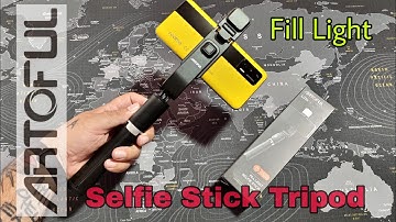 ARTOFUL L03s - Selfie Stick Tripod with Light