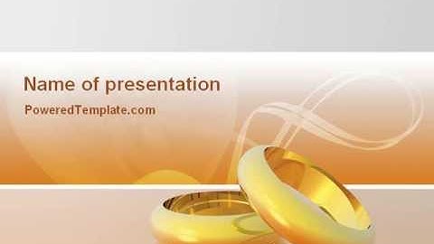 Wedding Rings PowerPoint Template by PoweredTemplate.com