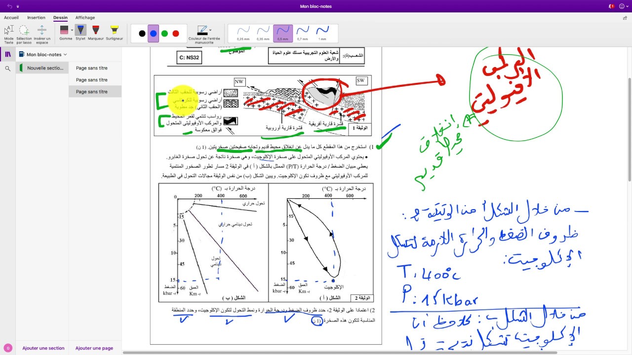 الجيولوجيا : تمرين من وطني 2008