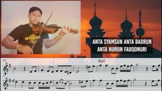 [Free Sheet] Shollallahu 'Ala Muhammad - Ustadz Abdul Somad || Violin Cover With Sheet Music