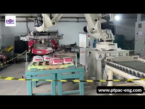 robot palletizer system, Automated Product stacking Solution for end-of-line production