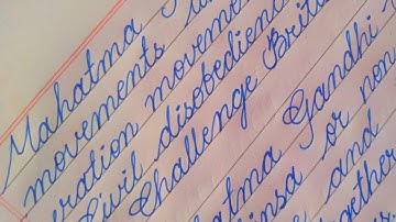 10 lines essay on Mahatma Gandhi in English writing | essay on Mahatma Gandhi | Handwriting practice