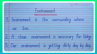 10 Lines Essay On Environment In English l Essay On World Environment Day l Calligraphy Creators l