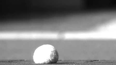 Ball bouncing in slow motion: Tennis ball