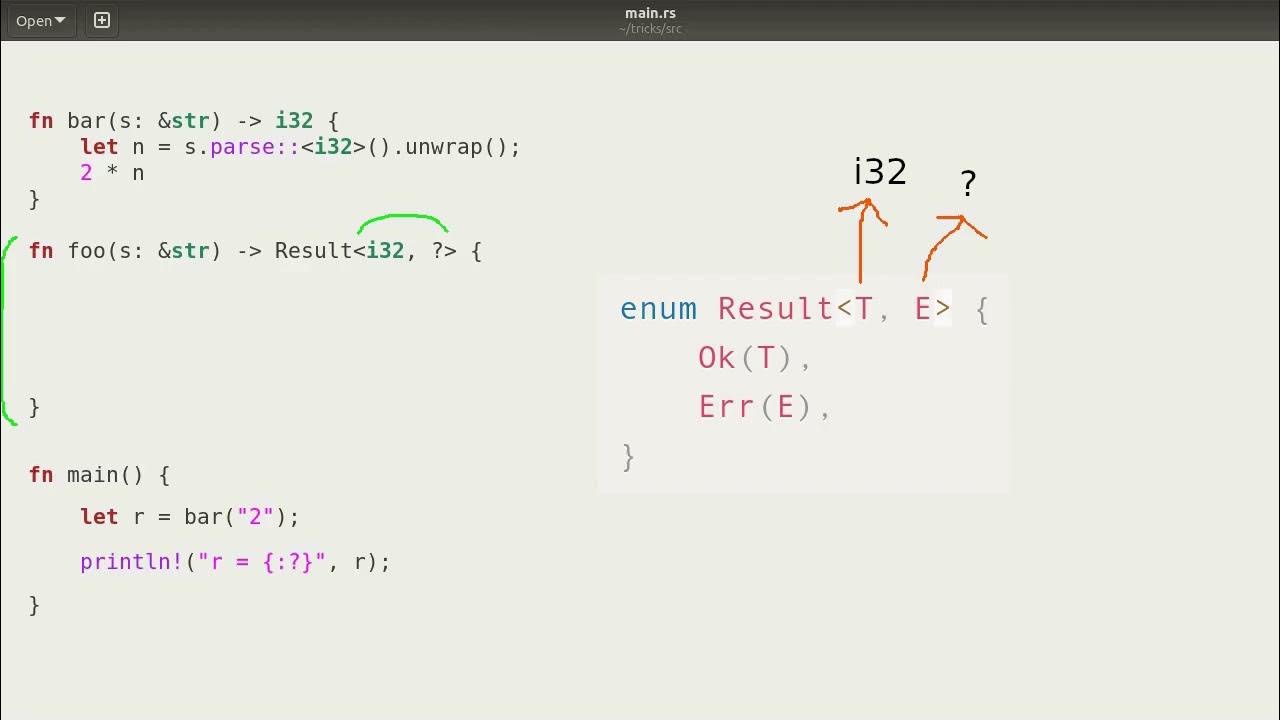 Rust Error Handling Result Enum Beginner - YouTube