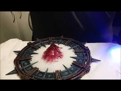 Noctilith Crown Warhammer 40k Chaos terrain with resin gateway effect