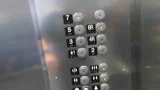 HAPPY BDAY PDX ELEVATORS! -- BUSY Montgomery Mod Traction Elevator -- Horton Plaza -- San Diego, CA
