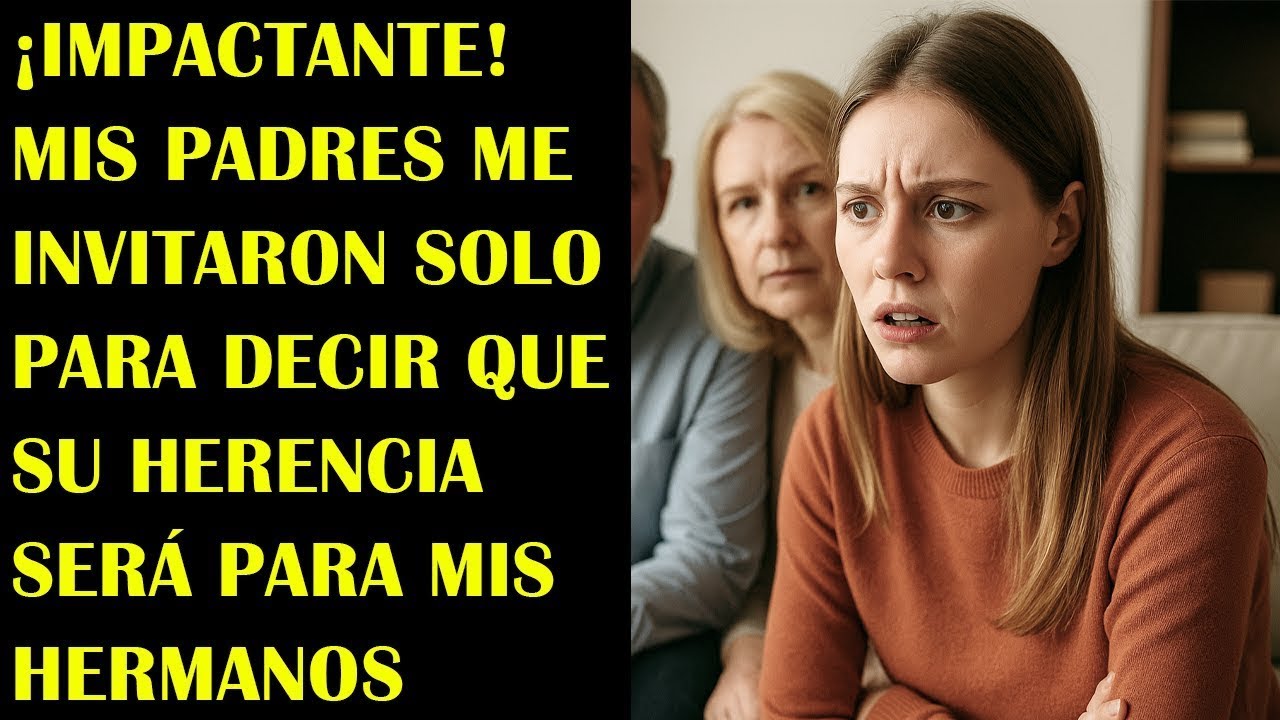 ¡Impactante! Mis padres me invitaron solo para decir que su herencia será para mis hermanos