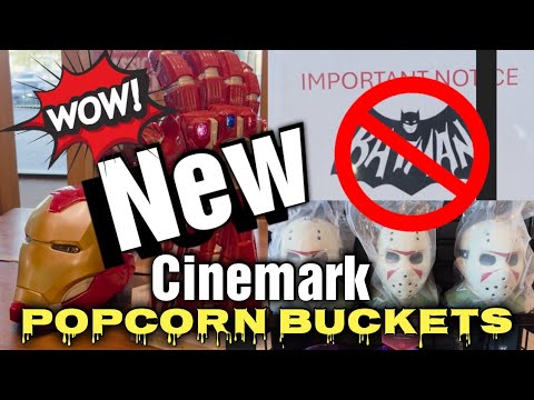 New Cinemark Ironman and Friday the 13th Popcorn Buckets