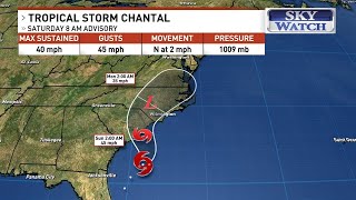 Tropical Storm Chantal 11AM advisory update