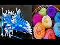 3 Amazing Home Decor Ideas using Cotton earbuds and Wool - Waste Material craft ideas